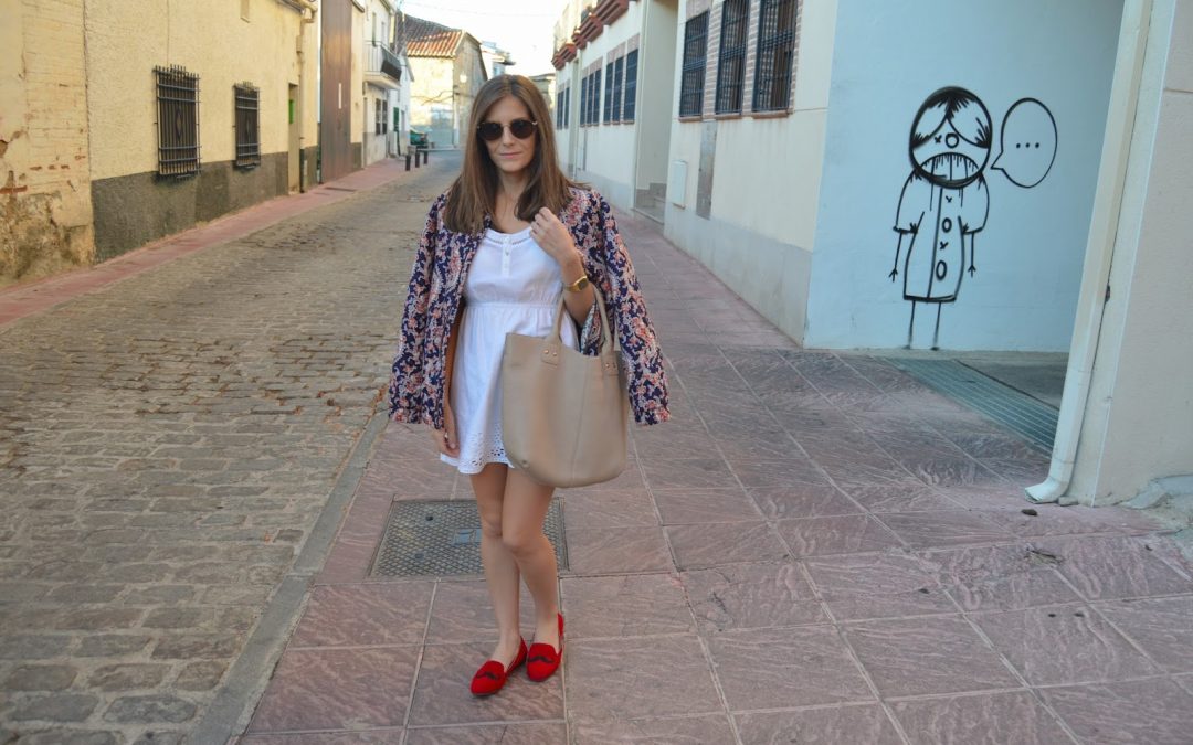 Printed Jacket w/ A Red Touch