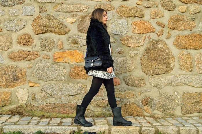 Wearing a skirt + black