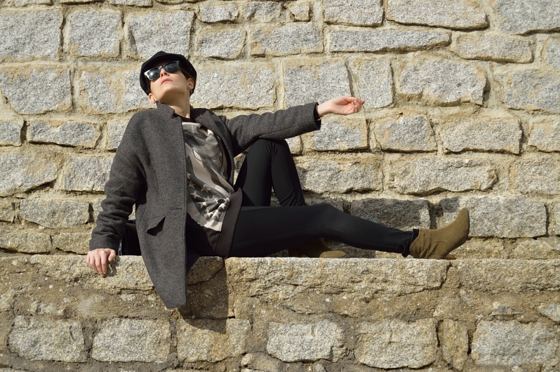 Black on black and green booties