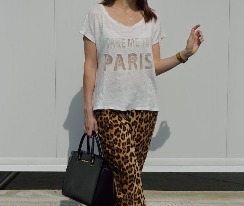 Leopard baggy pants