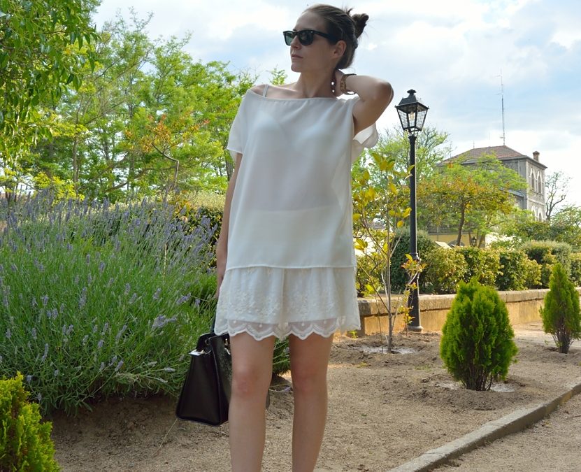 A lighter attire (in white)