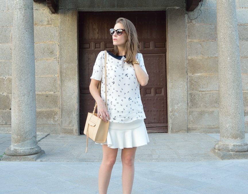 Lady in white on a hot day