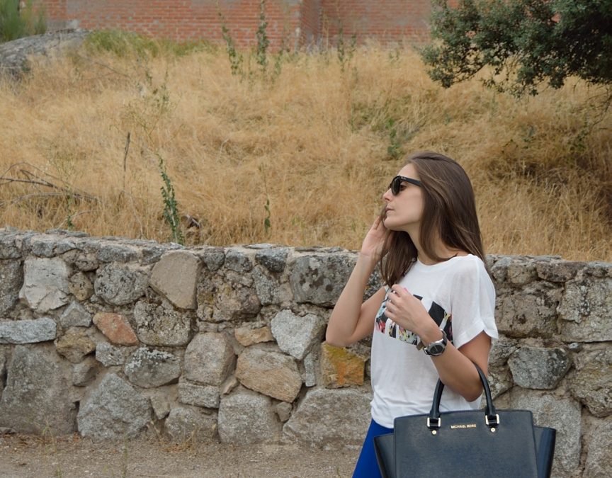 B+B [Blue+Black] skirt & bag