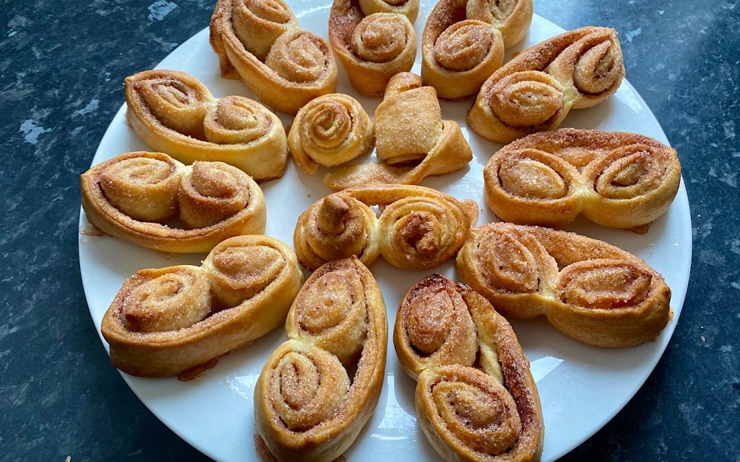 Delicious heart shaped puff-pastry